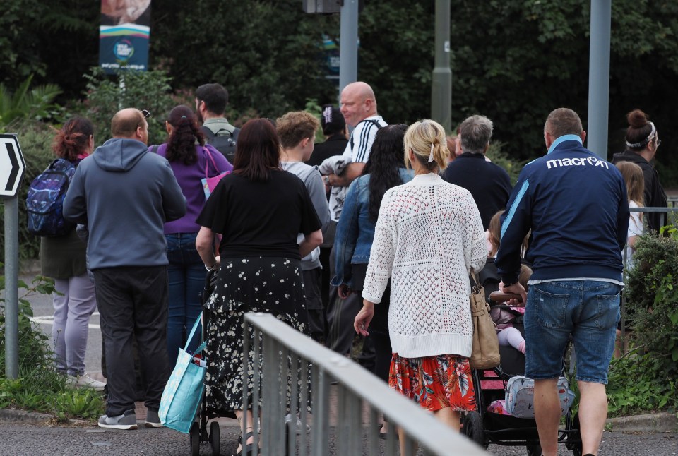 Large numbers of people flock to the zoo in the summer months