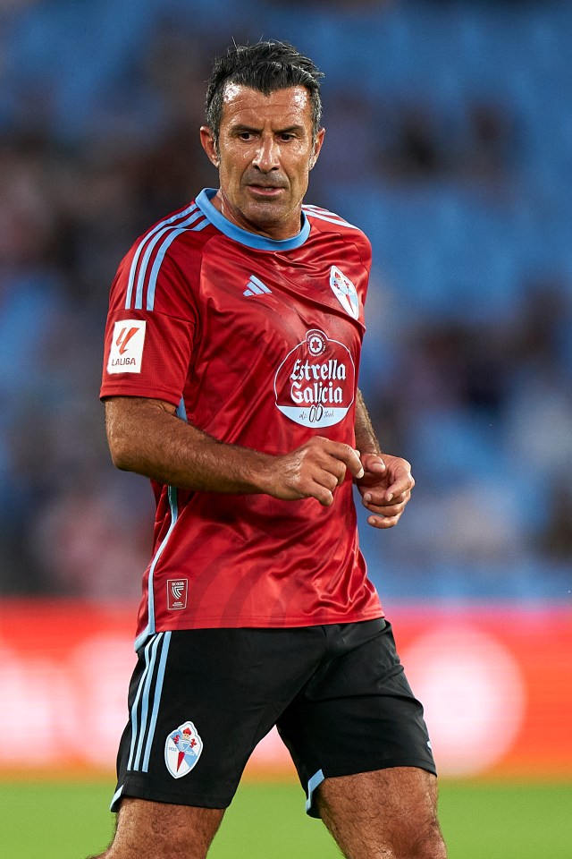 Ballon d’Or winner Luis Figo stepped back out on to the pitch