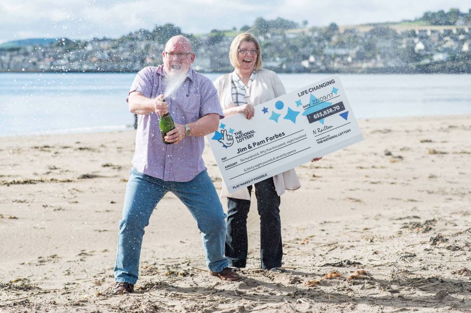 Lucky Pam and Jim Forbes landed £655,000 in Euromillions