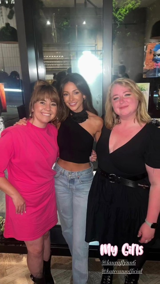 Michelle Keegan looked stunning in a black halterneck top with her ‘girls’