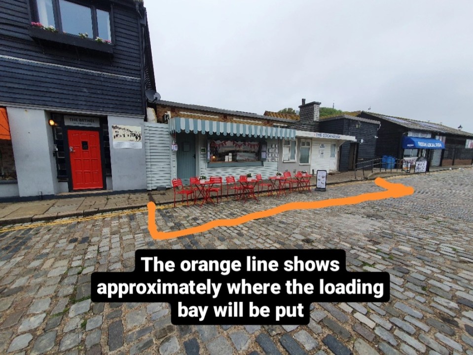 The council is proposing a parking bay directly outside a popular ice cream shop