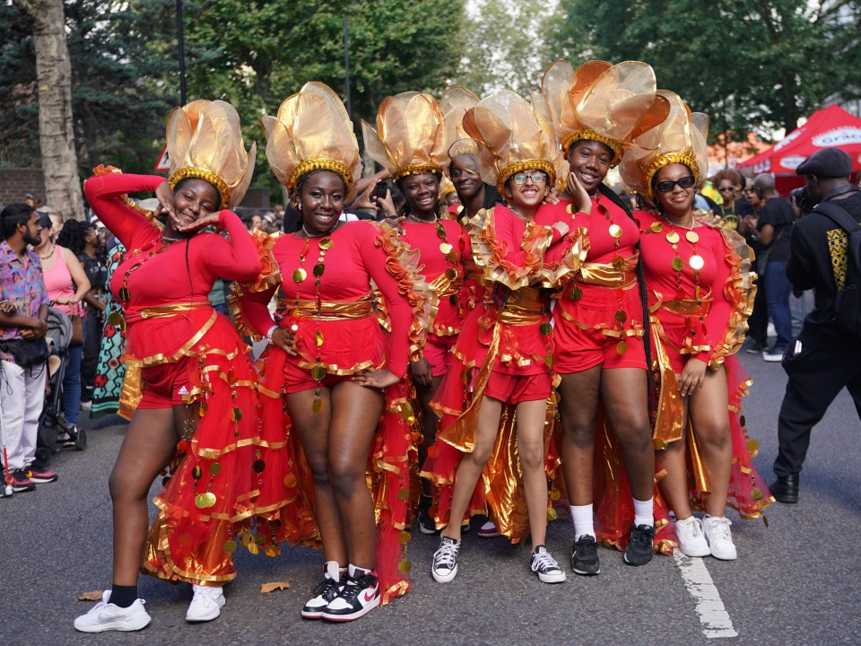 Red was the clear choice for this group of dancers