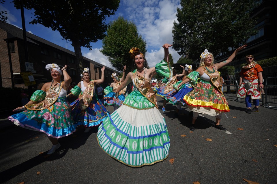 These dancers showed off their moves in colourful outfits