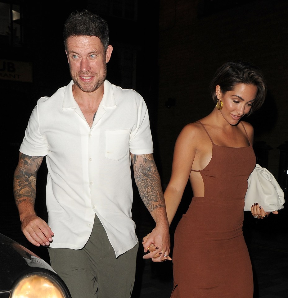 Wayne Bridge with Frankie - but the former footballer was watching Liam Gallagher play and missed his wife's first night in the West End