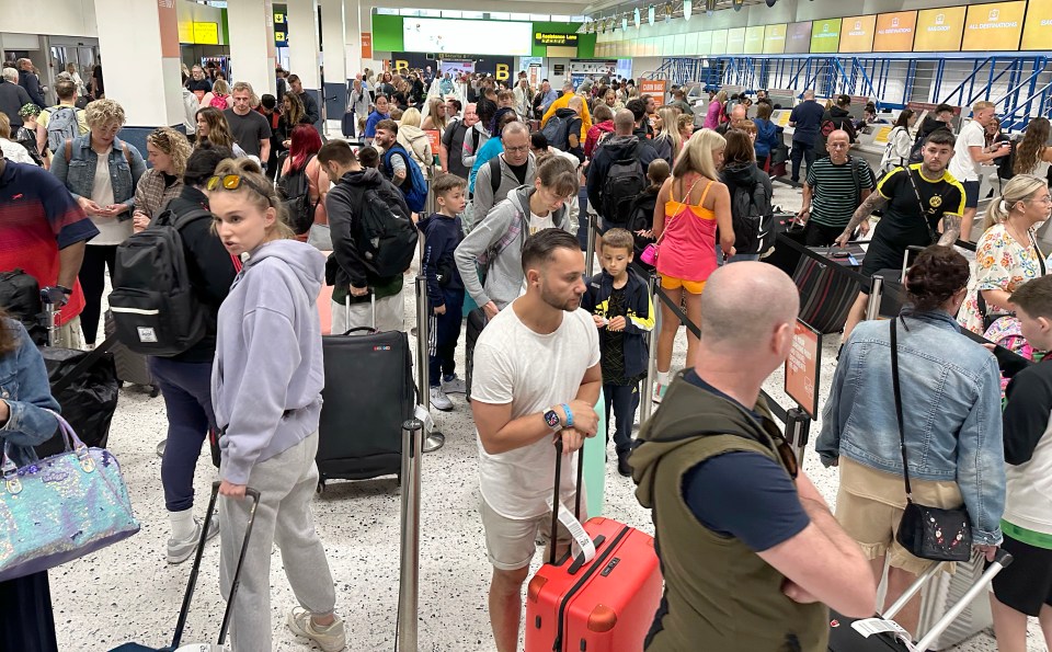 Queues started building at Manchester Airport