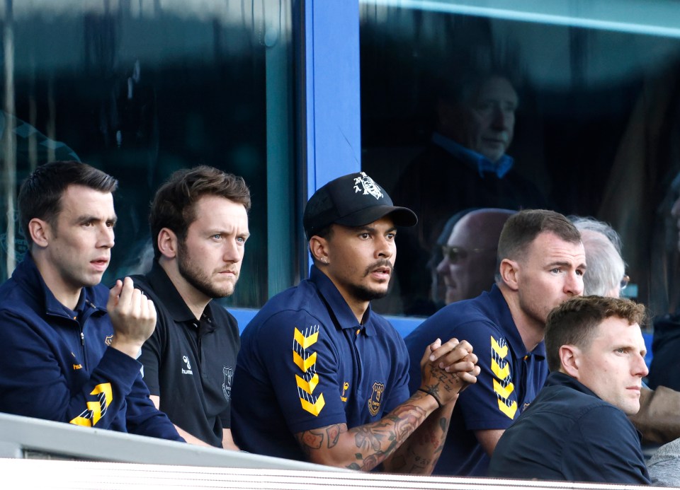 Dele watched the game from the stands as the Toffees lost to Fulham