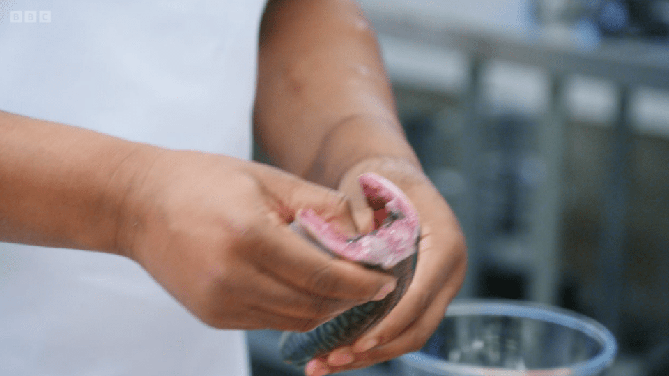 She shocked the judges by deboning it with her hands instead of a knife