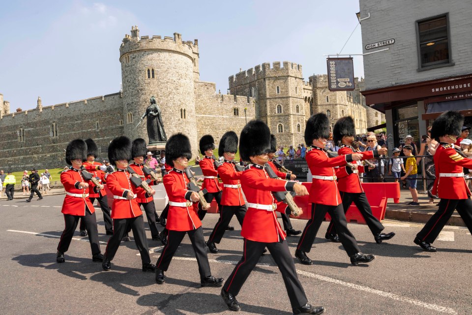 The 'Changing of The Guard’ with The Coldstream Guards at Windsor Castle, which happens three times a week