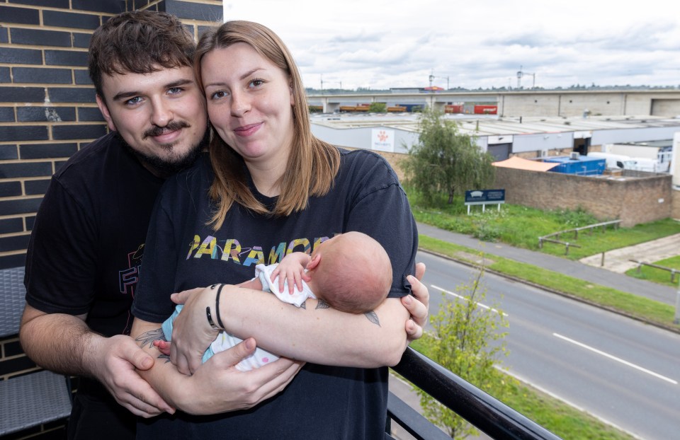 Residents Abbie & George Barratt with their newborn Lilith will listen to the three-day bonanza