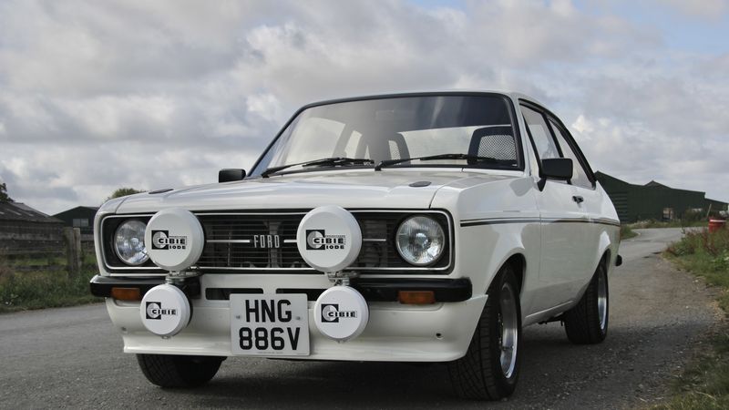 A Retro Ford Escort RS2000 with rare custom features is up for sale