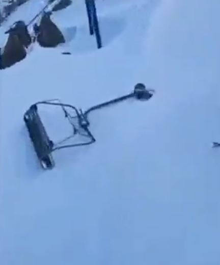 A chair became detached in strong winds, a resort spokesperson said