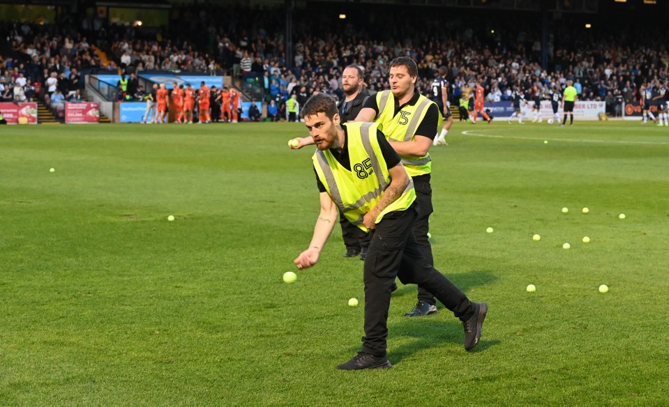 Shrimpers fans were protesting owner Ron Martin after seeing the club hit by a points deduction