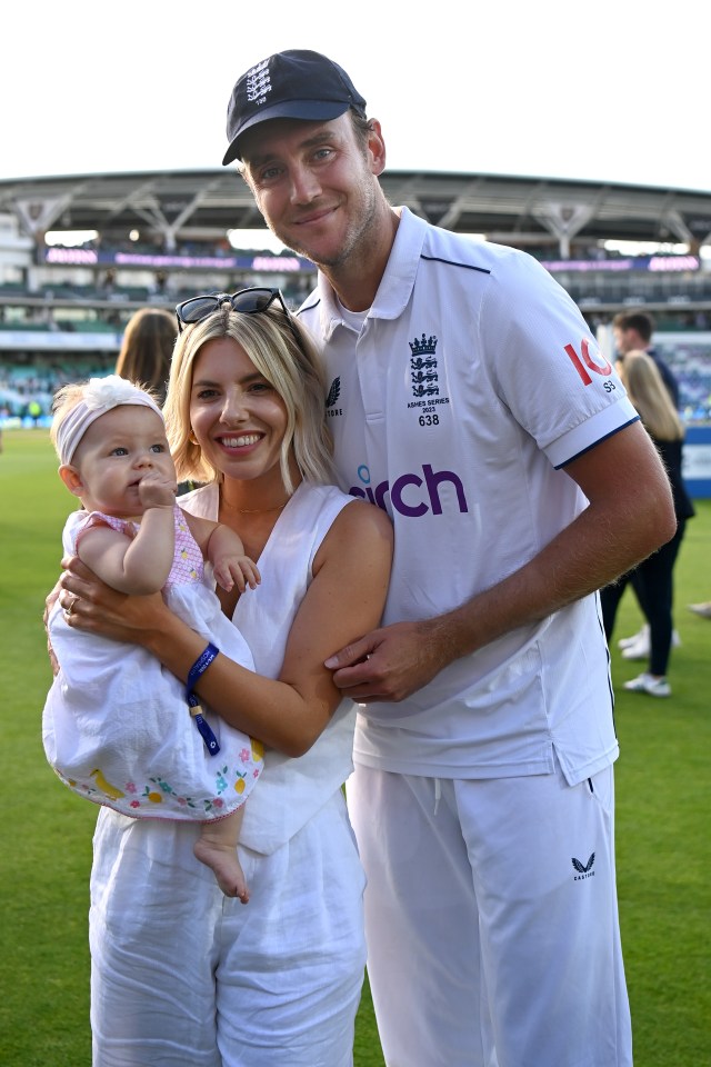 Stuart with fiancée Mollie King and daughter Annabella