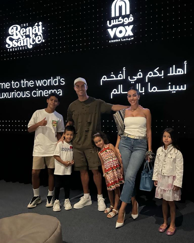 Georgina Rodriguez shared pictures of a family day out with Cristiano Ronaldo