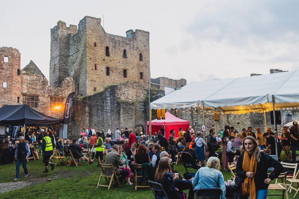 The festival takes place in the grounds of medieval Ludlow Castle