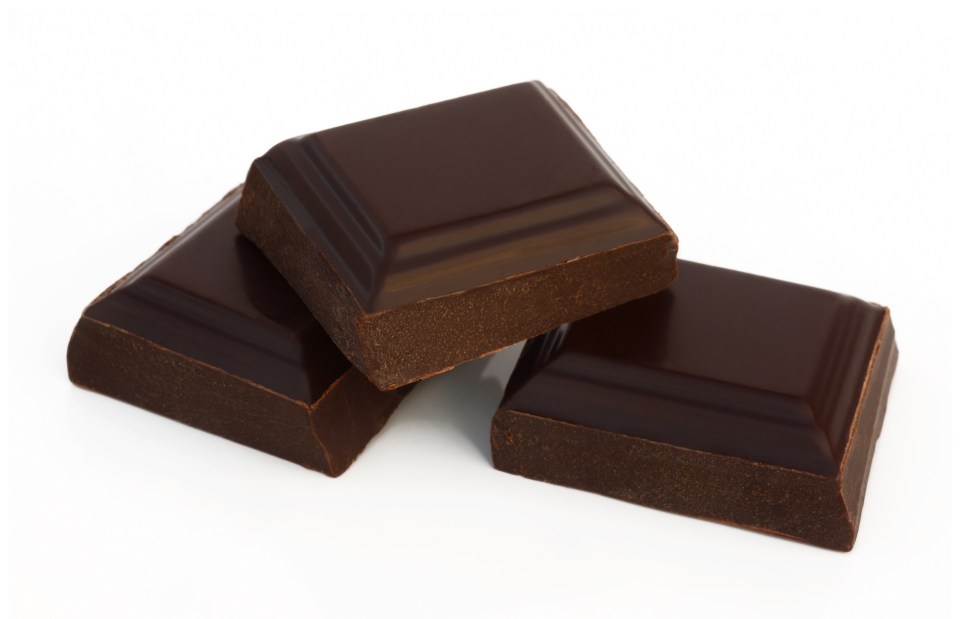 Chocolate was shown in a University of Surrey study to stretch blood vessels in three hours