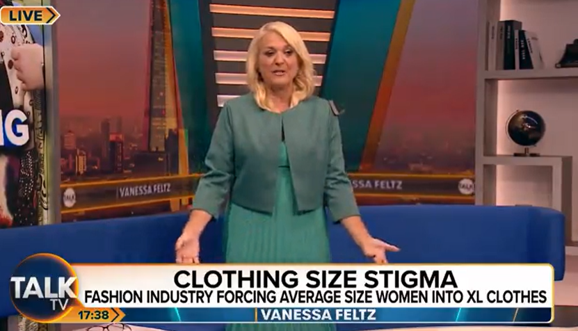 Vanessa discussed the disparage in women's clothing sizes on her TalkTV show