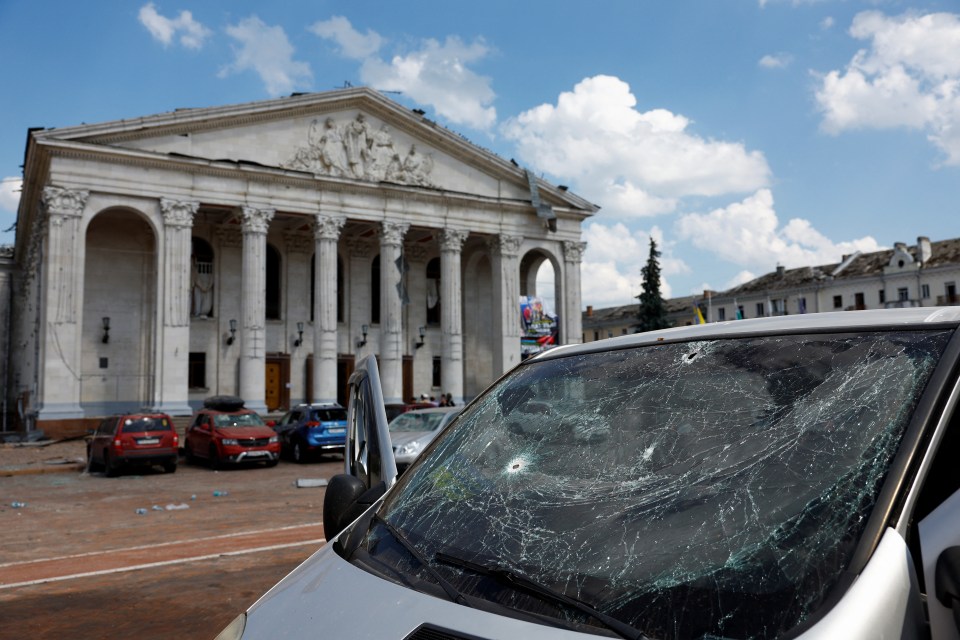 Windows were blown out in many neighbouring buildings