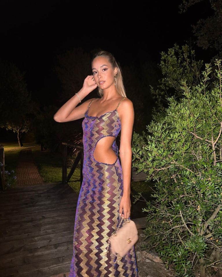 The snaps were taken on holiday in Sardinia