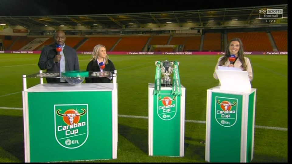 Darren Moore and Izzy Christiansen drew the balls live on Sky Sports