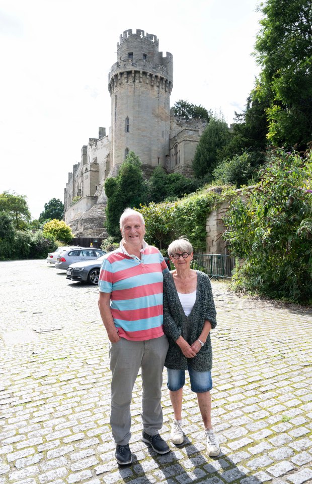 Vikki and Ian Holroyd live beside the walls of Warwick Castle