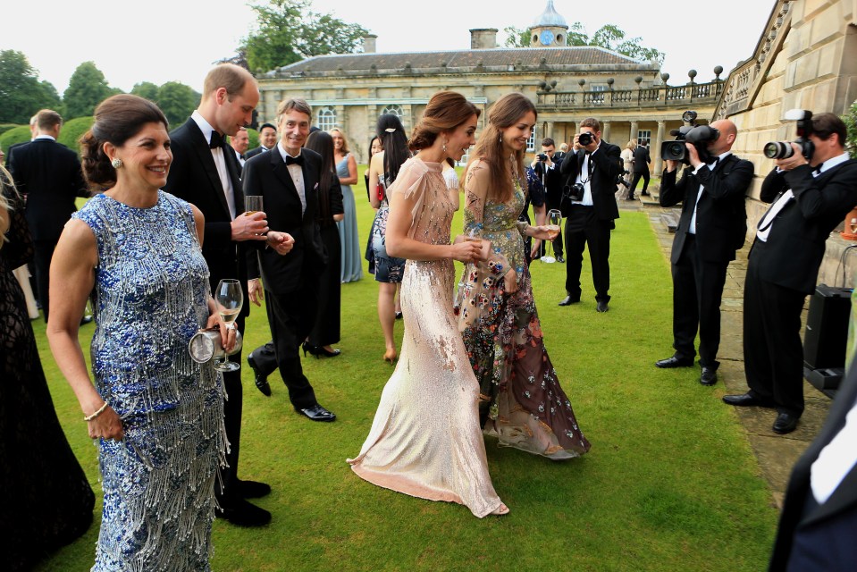 Kate and Rose's friendship dates back years, pictured with David and William behind