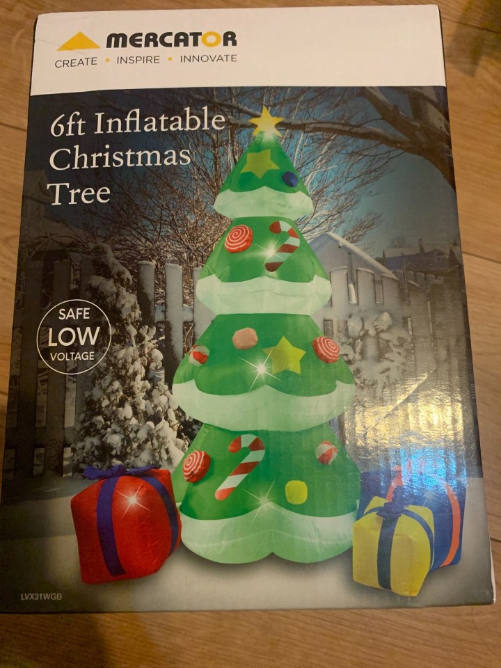 A shopper posted a photo of the blow-up Christmas tree they found in Wilko for £2.50