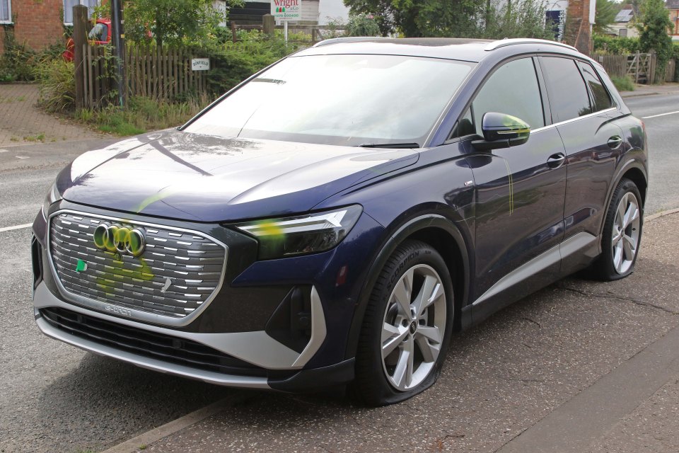 This Audi was defaced in Takeley