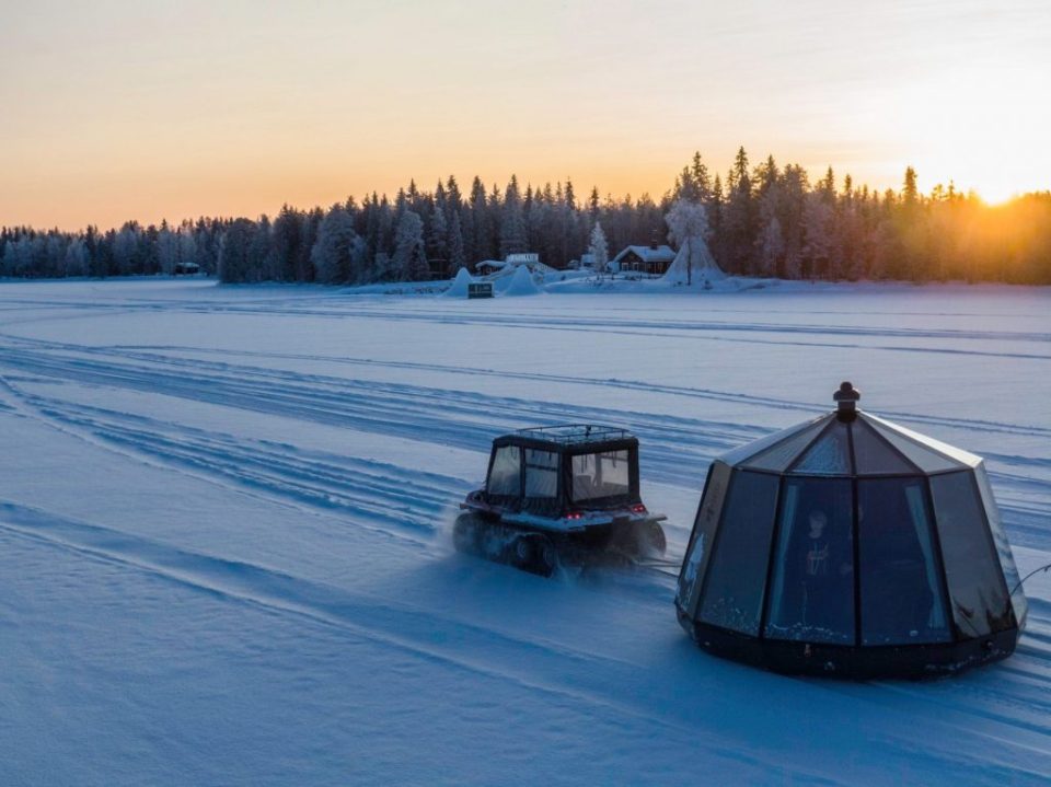 A glass igloo is the cosiest way to watch the Northern Lights