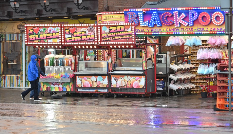 Torrential rain has hit the UK, including in Blackpool