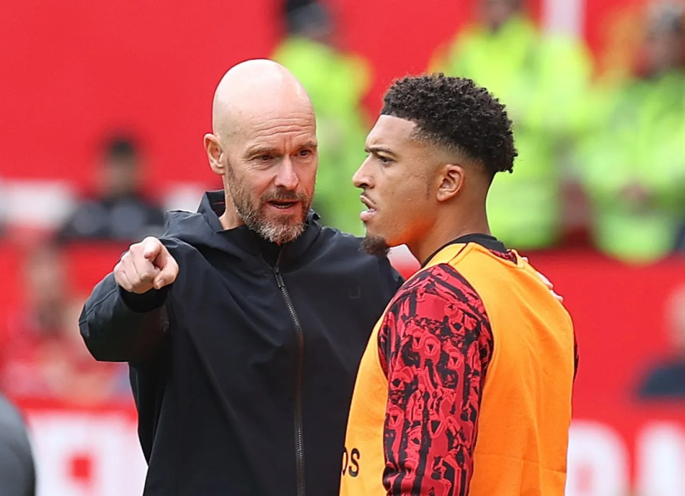 Jadon Sancho has fallen out with boss Erik ten Hag