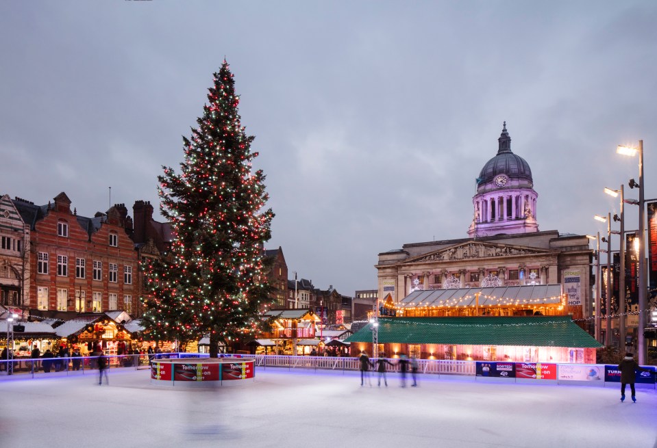 Nottingham's Christmas Market has stalls as well as rides and themed bars