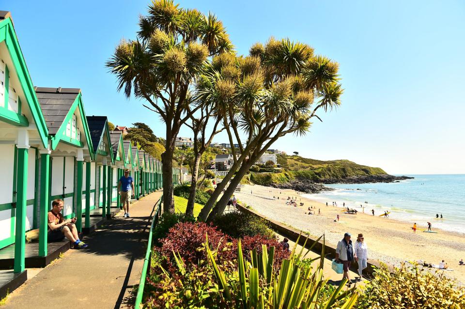 The bar overlooks a long stretch of sand in Swansea