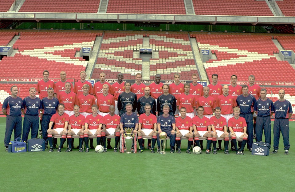 Alex Notman (sitting on the front row four from the right) used to be a teammate of David Beckham (back row four from the left)