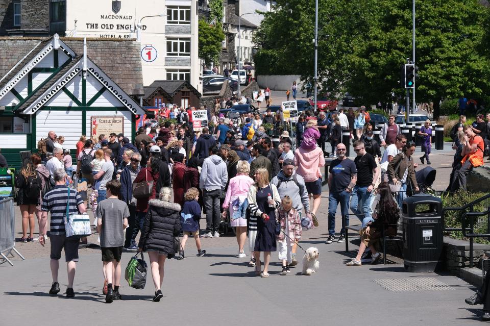 Up to 40 million tourists visit the Lake District every year (pictured: Bowness on Windermere)