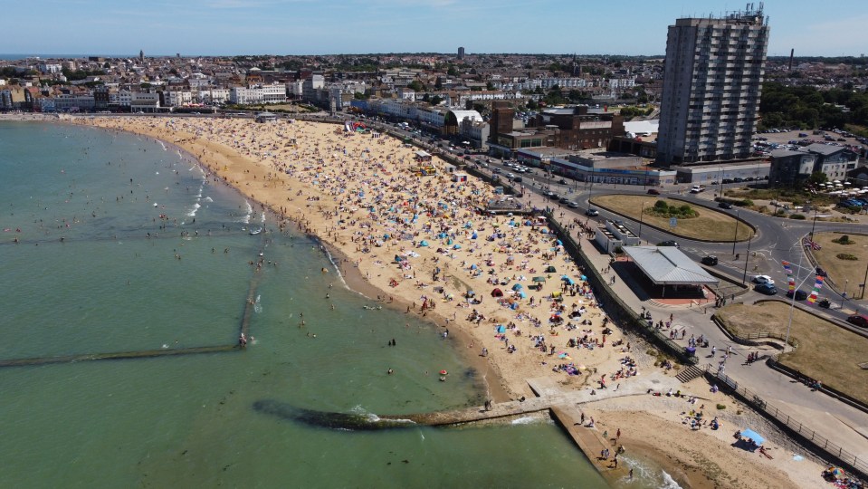 Margate Main Sands is often crowded during the summer