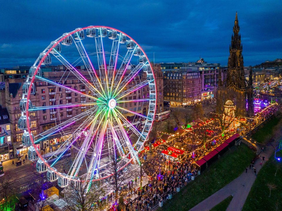 Edinburgh's Christmas market will run from November 24 to January 3, 2024