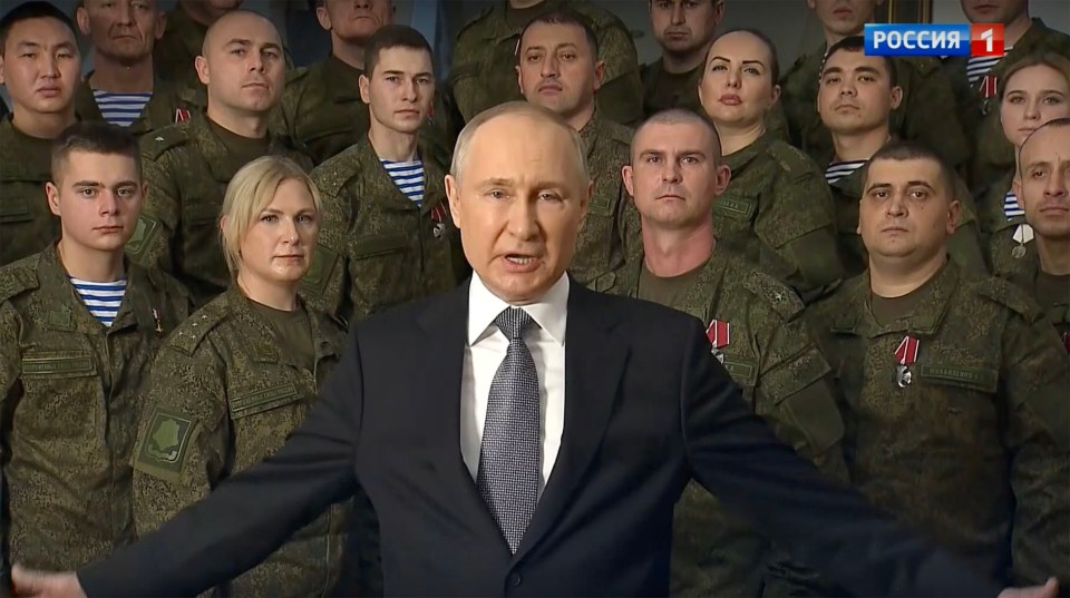 The military HQ is where Putin recorded his New Year message to Russians