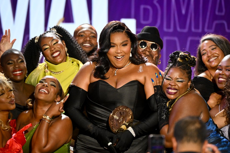 Lizzo accepted an award at the Black Music Action Coalition Gala