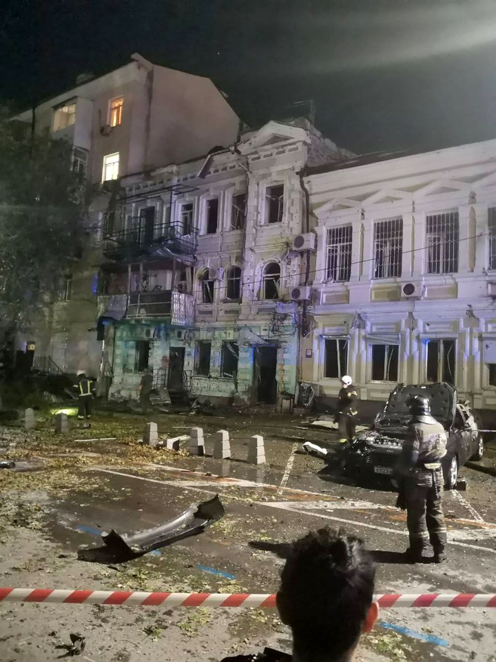 Several buildings were damaged in the attack