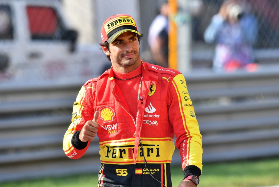 Ferrari’s Carlos Sainz delighted home fans by taking pole at Monza