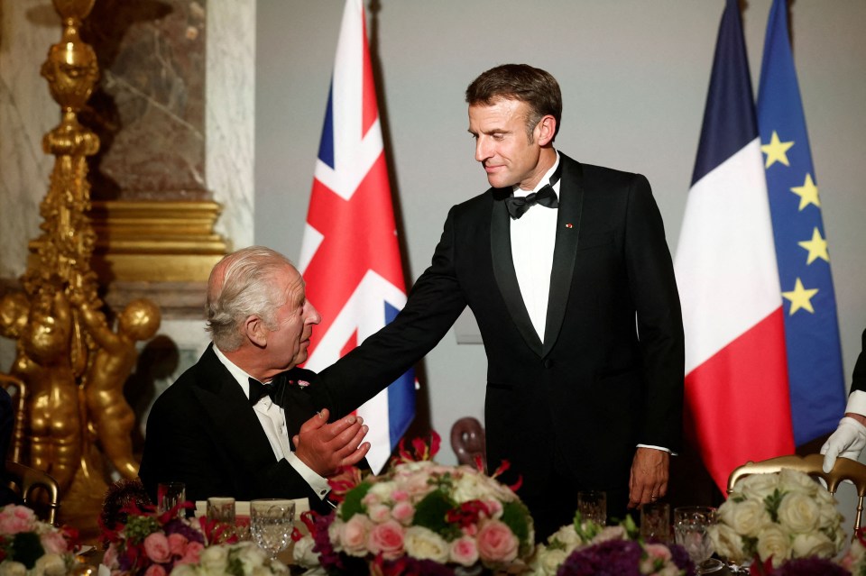 Charles and President Macron both delivered speeches to the guests