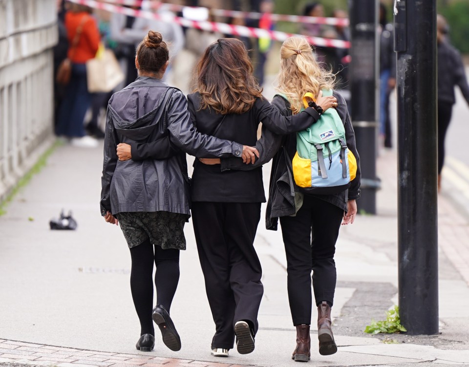 Pals paid tribute at the scene