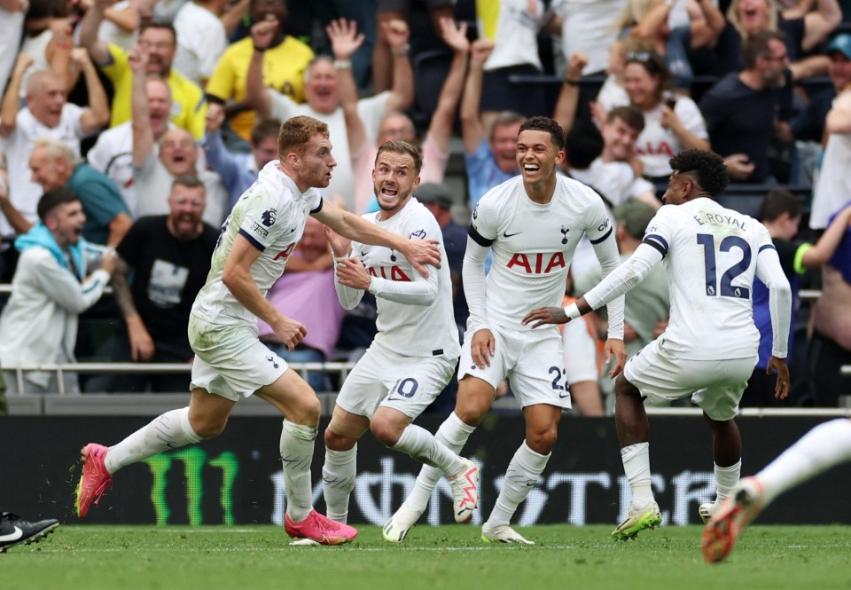 Spurs go crazy as Dejan Kulusevski celebrates his 99th minute winner