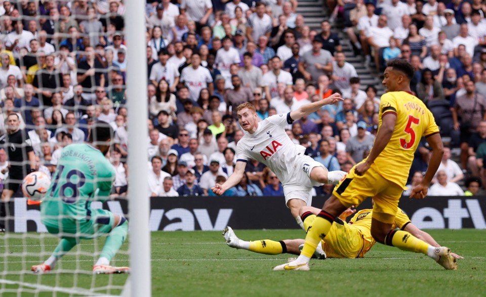 Kulusevski gets a brilliant view of his moment of match-winning glory