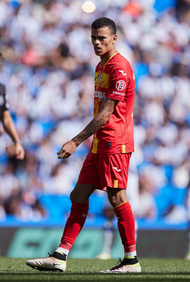 Greenwood came on as a sub in Getafe's 4-3 loss to Real Sociedad last weekend