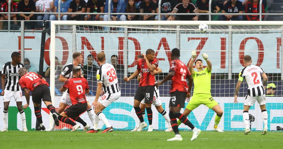 Goalkeeper Nick Pope was in fine form as they frustrated AC Milan at the San Siro