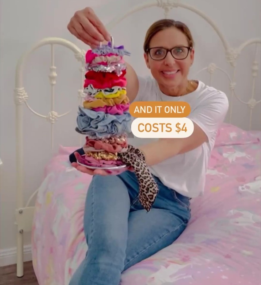 And was thrilled when she showed off her scrunchie tower