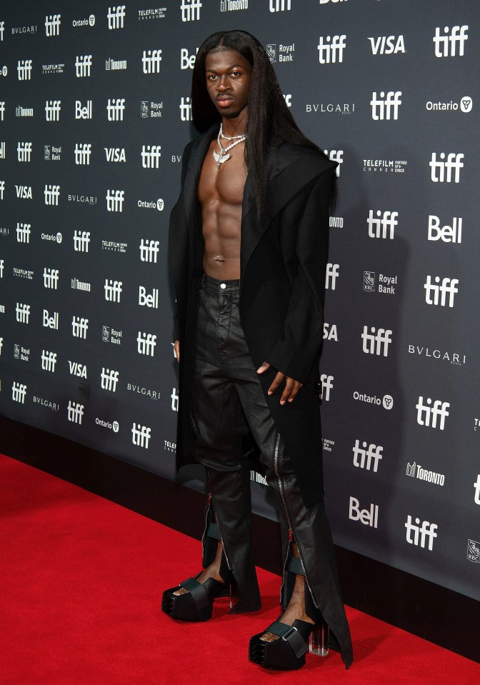 Lil Nas X looked moody at the premiere of his ­documentary Long Live Montero at the Toronto Film Festival