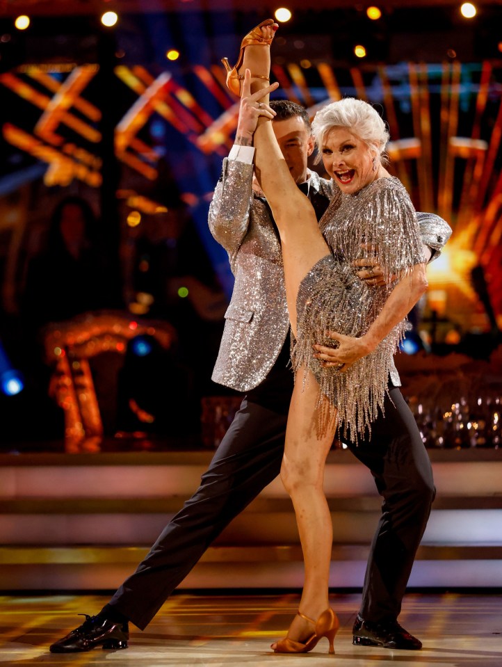 Angela Rippon wowed fans with her jaw-dropping leg lift